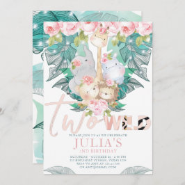 Invitación Dos animales salvajes de la jungla