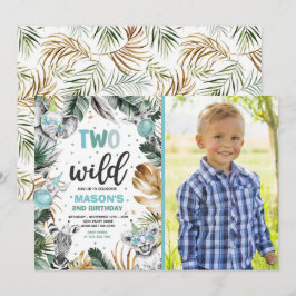 Invitación Dos animales salvajes de la jungla de Safari Fiest