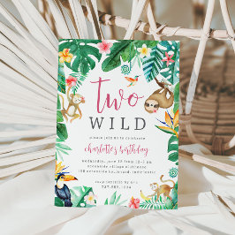 Invitación Dos animales salvajes de la selva tropical