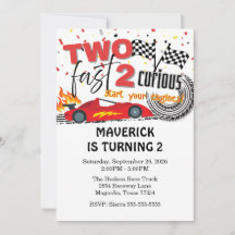 Dos Aniversario Rojo del Coche de Raza Rápida