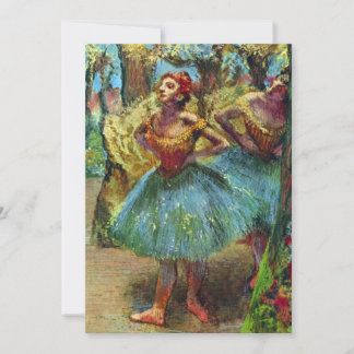 Invitación Dos bailarinas de Edgar Degas, Arte de ballet vint