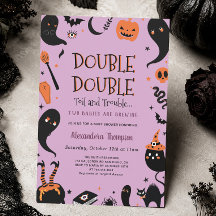 Dos bebés están en camino Gemelos Halloween Baby S