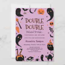 Dos bebés están en camino Gemelos Halloween Baby S