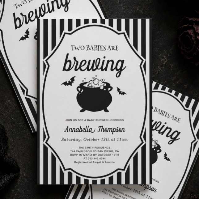 Invitación Dos bebés se están gestando Gemelos Fiesta de Bebé (Subido por el creador)