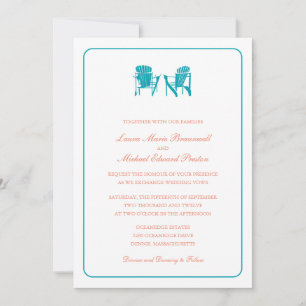 Invitación Dos Bodas Adirondack Chairs