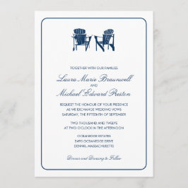 Invitación Dos Bodas Adirondack Chairs