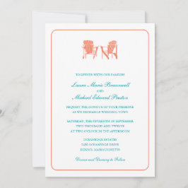 Invitación Dos Bodas Adirondack Chairs