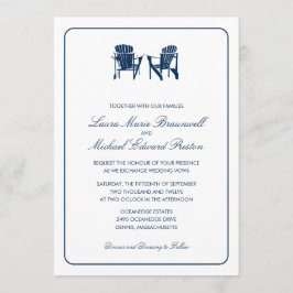 Invitación Dos Bodas Adirondack Chairs