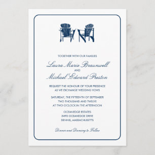 Invitación Dos Bodas Adirondack Chairs
