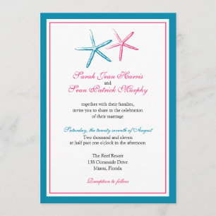 Invitación Dos Bodas estelares flacos