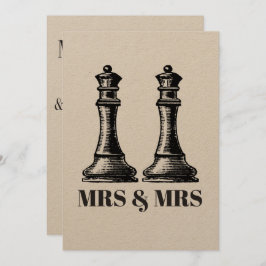 Invitación Dos Bodas lesbianas de Queens