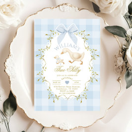 Invitación Dos caprichos tontos azules Cumpleaños niño 2