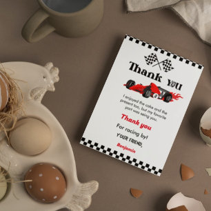 Invitación Dos carreras de auto rápido fiesta de cumpleaños t