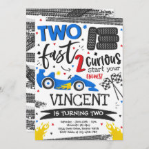 Dos Carros de Carrera Roja de la Fiesta de Cumplea