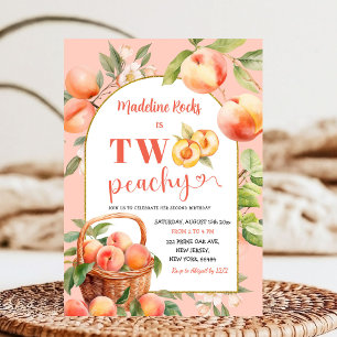 Invitación Dos Chicas De Verano De Peachy Peach Tema Segundo