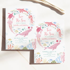 Invitación Dos Chicas del Mar Segundo Cumpleaños