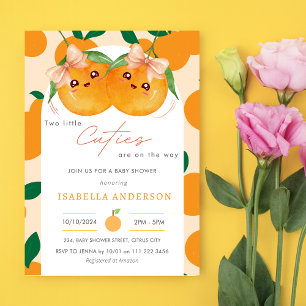 Invitación Dos Chicas gemelos, pequeñas ciudades en camino a