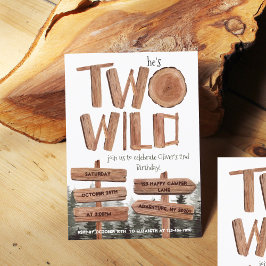 Invitación Dos Chico Salvaje Único Segundo Cumpleaños