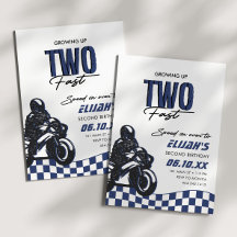 Dos chicos rápidos motocross Dirt Bike Birthday