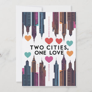 Invitación Dos ciudades una carta de amor