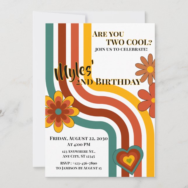 Invitación Dos Cool (Anverso)