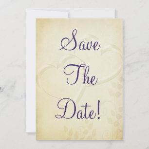 Invitación Dos Corazones Boda Guarde La Fecha