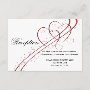 Invitación Dos corazones como una recepción