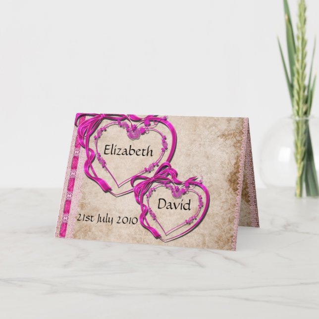 Invitación Dos corazones junto (Anverso)