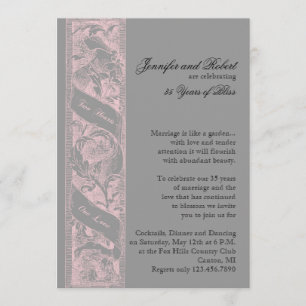 Invitación Dos Corazones Un Amor Aniversario de Boda