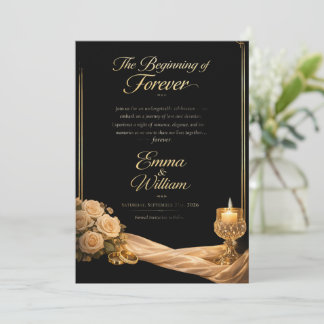 Invitación Dos Corazones, Un Destino