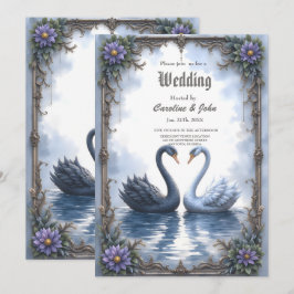 Invitación Dos Corazones, Una Reflexión – Boda Romántica de C
