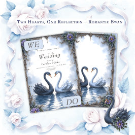 Invitación Dos Corazones, Una Reflexión – Boda Romántica de C
