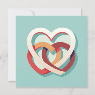 Invitación Dos corazones unidos