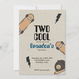 Invitación Dos cumpleaños de Guay Skateboard