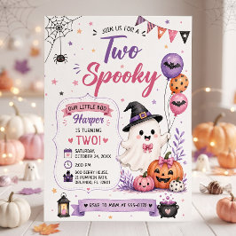 Invitación Dos Cumpleaños de Halloween Espeluznantes
