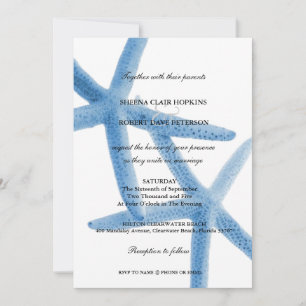 Invitación Dos de nosotros  Boda Ocean Love Starfish