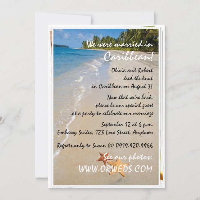 Invitación Dos de nosotros recepción nupcial de las estrellas (Anverso)