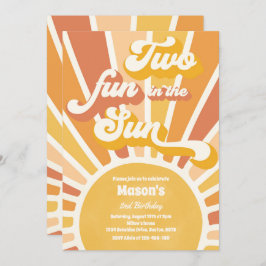 Invitación Dos Diversas En El Sol Sunshine Segundo Fiesta De 