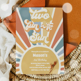 Invitación Dos Diversas En El Sol Sunshine Segundo Fiesta De 