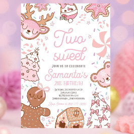 Invitación Dos dulces Chicas Navidades Cookie 2º Fiesta de cu