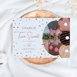 Invitación Dos Dulces Donut 2º - Famoso cumpleaños de la foto