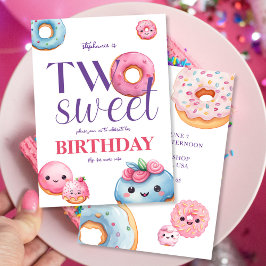 Invitación Dos Dulces Donut Cumpleaños