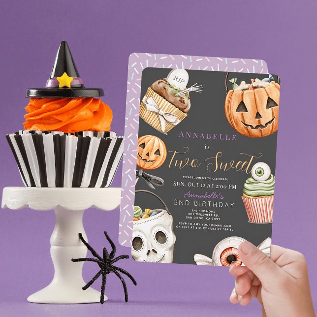 Invitación Dos dulces dulces dulces de Halloween Chica Segund (Subido por el creador)