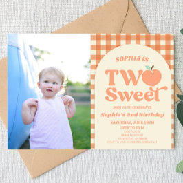 Invitación Dos dulces fotos de cada dos Fiestas de cumpleaños