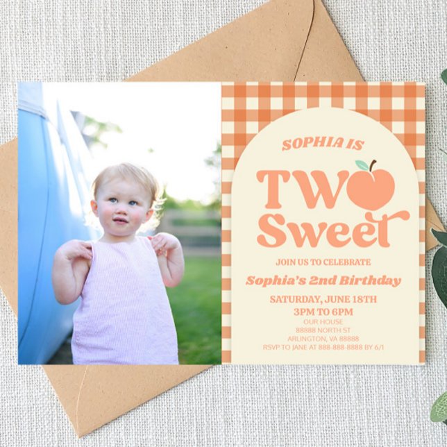Invitación Dos dulces fotos de cada dos Fiestas de cumpleaños (Subido por el creador)