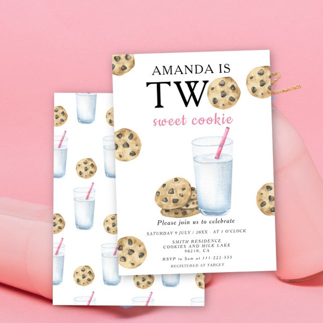 Invitación Dos dulces galletas y Chica de leche por primera v (Subido por el creador)