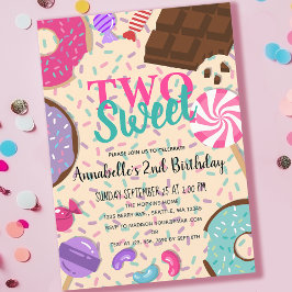 Invitación Dos dulces tratamientos para niños pequeños segund