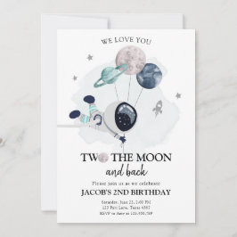 Invitación Dos El Astronauta De La Luna, Un Muchacho Espacial