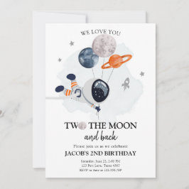 Invitación Dos El Astronauta De La Luna, Un Muchacho Espacial