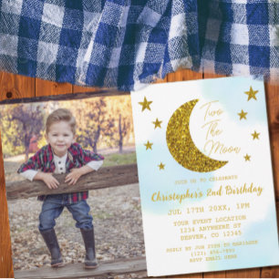 Invitación Dos El Segundo Cumpleaños De La Luna